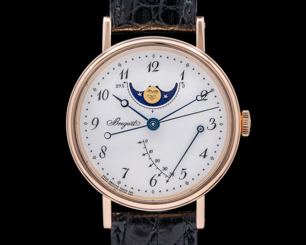 复刻宝玑玫瑰金月相手表购买