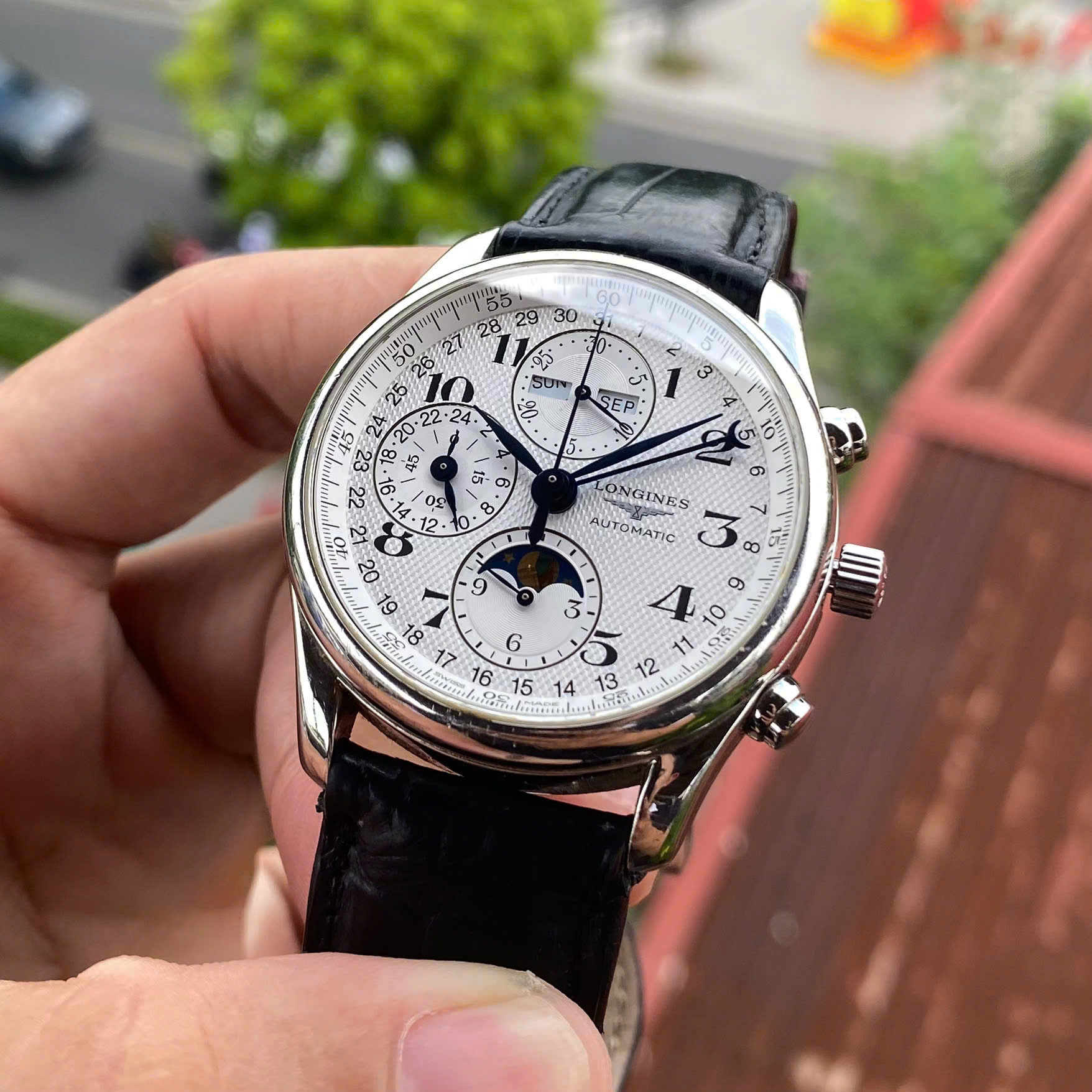 浪琴名匠月相全日历高仿表