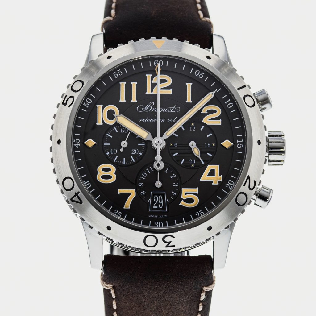 精仿宝玑TYPE XX系列3810ST929ZU 精钢计时码表