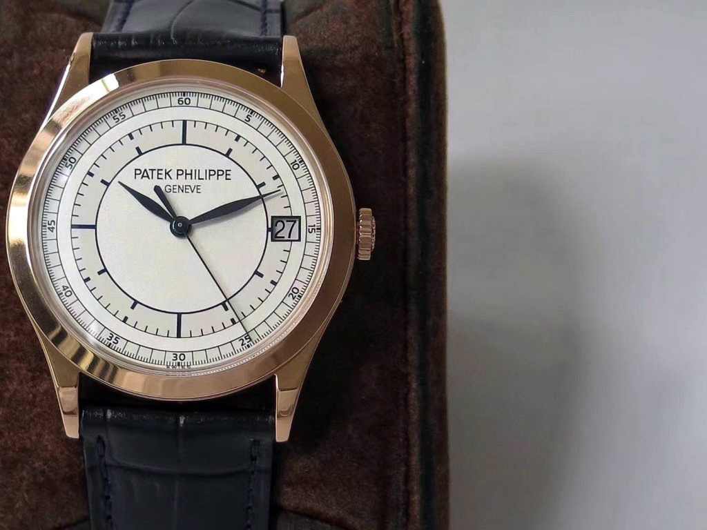 购买高仿百达翡丽5296R玫瑰金古典表